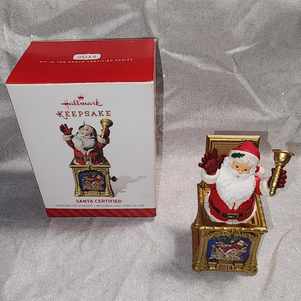 Hallmark Keepsake 2014 Santa Certified Christmas Ornament Jack n Box